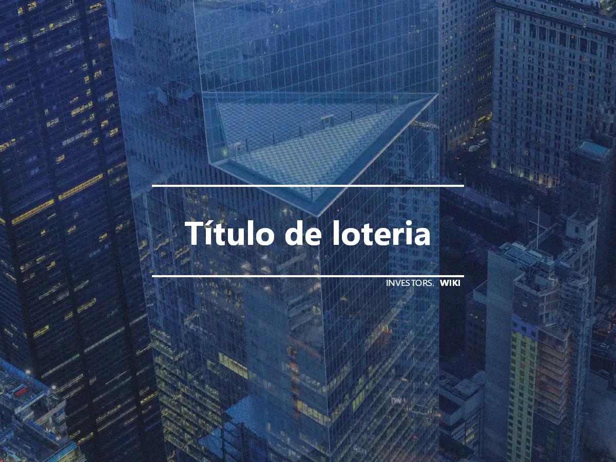 Título de loteria