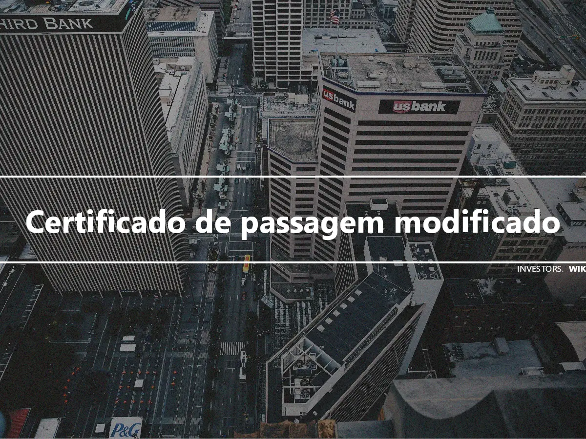 Certificado de passagem modificado