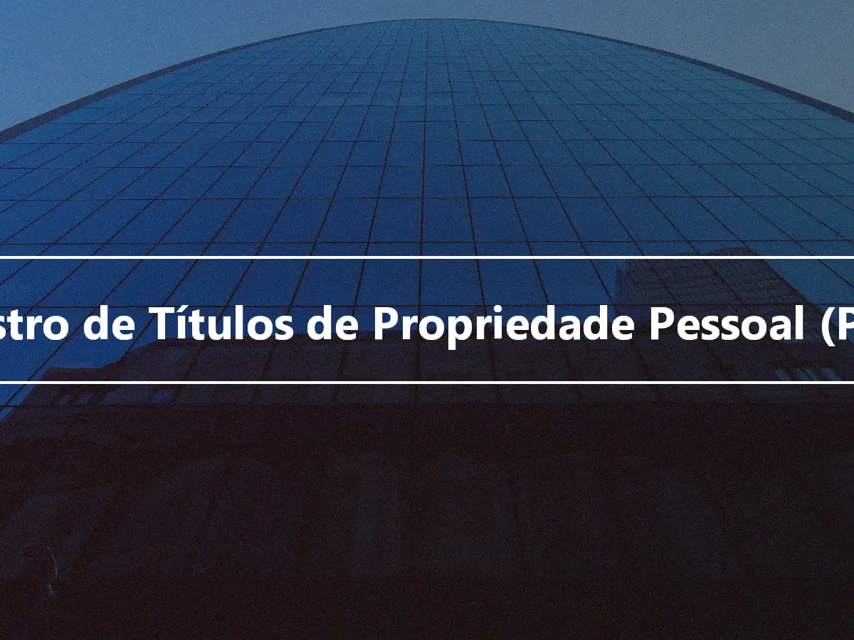 Registro de Títulos de Propriedade Pessoal (PPSR)