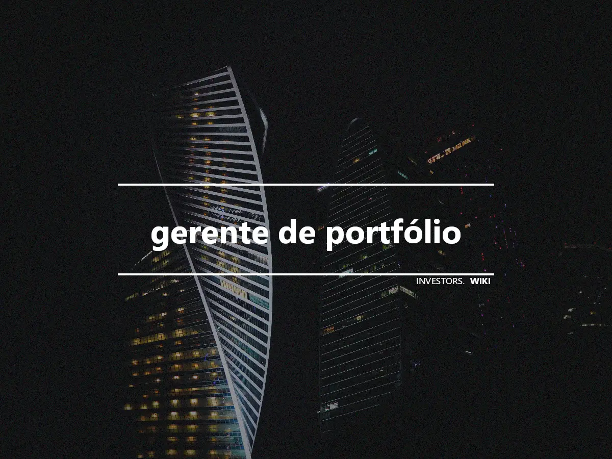 gerente de portfólio