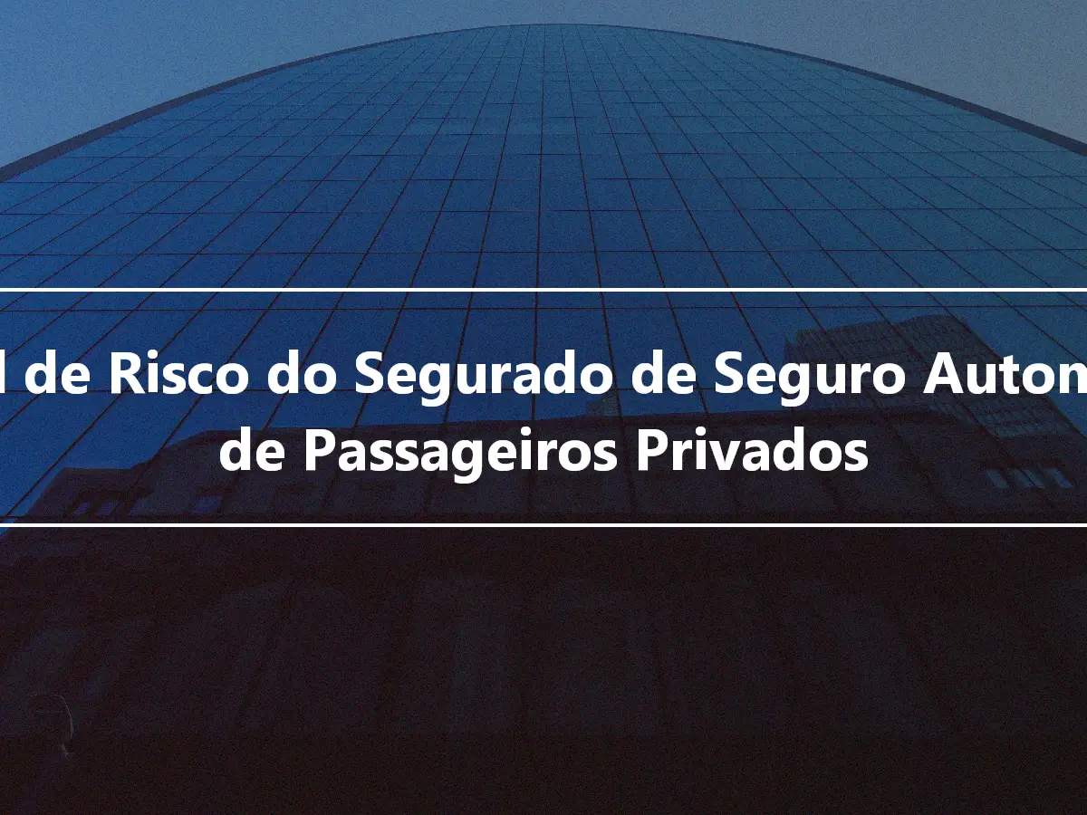 Perfil de Risco do Segurado de Seguro Automóvel de Passageiros Privados