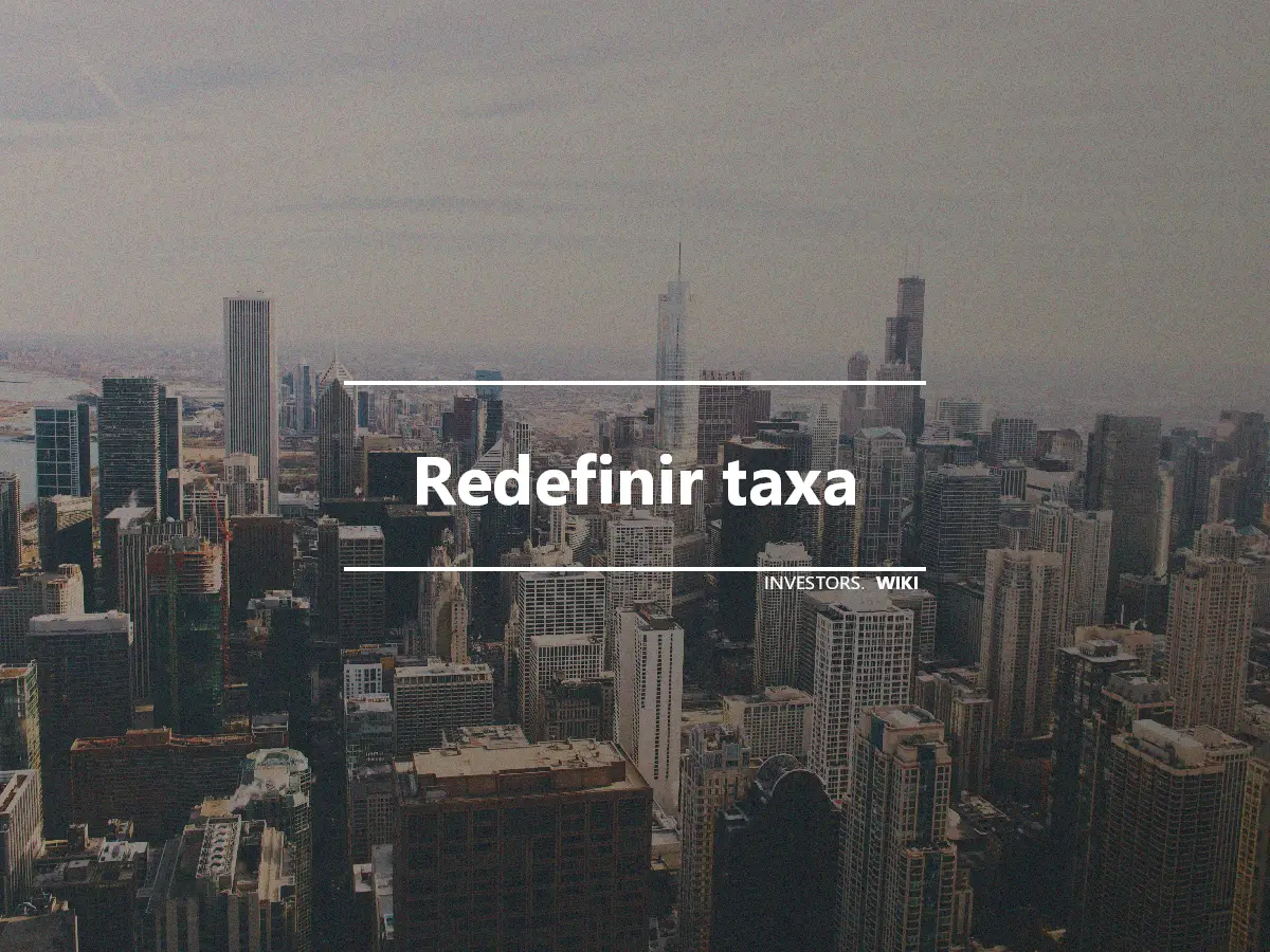 Redefinir taxa