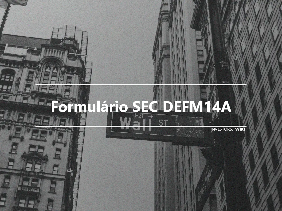 Formulário SEC DEFM14A