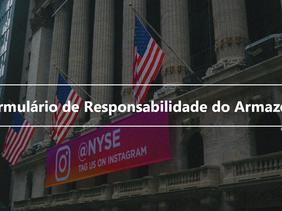 Formulário de Responsabilidade do Armazém