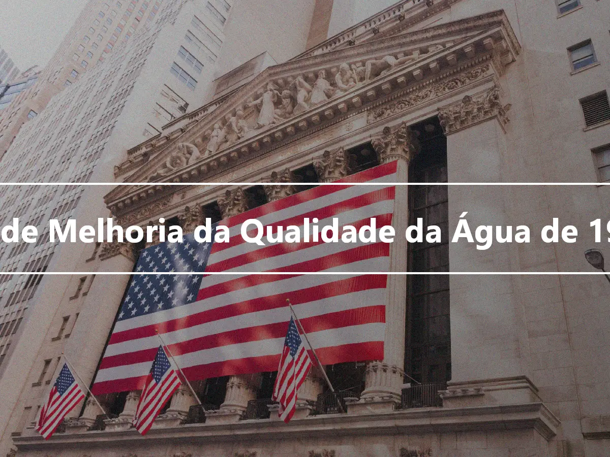 Lei de Melhoria da Qualidade da Água de 1970