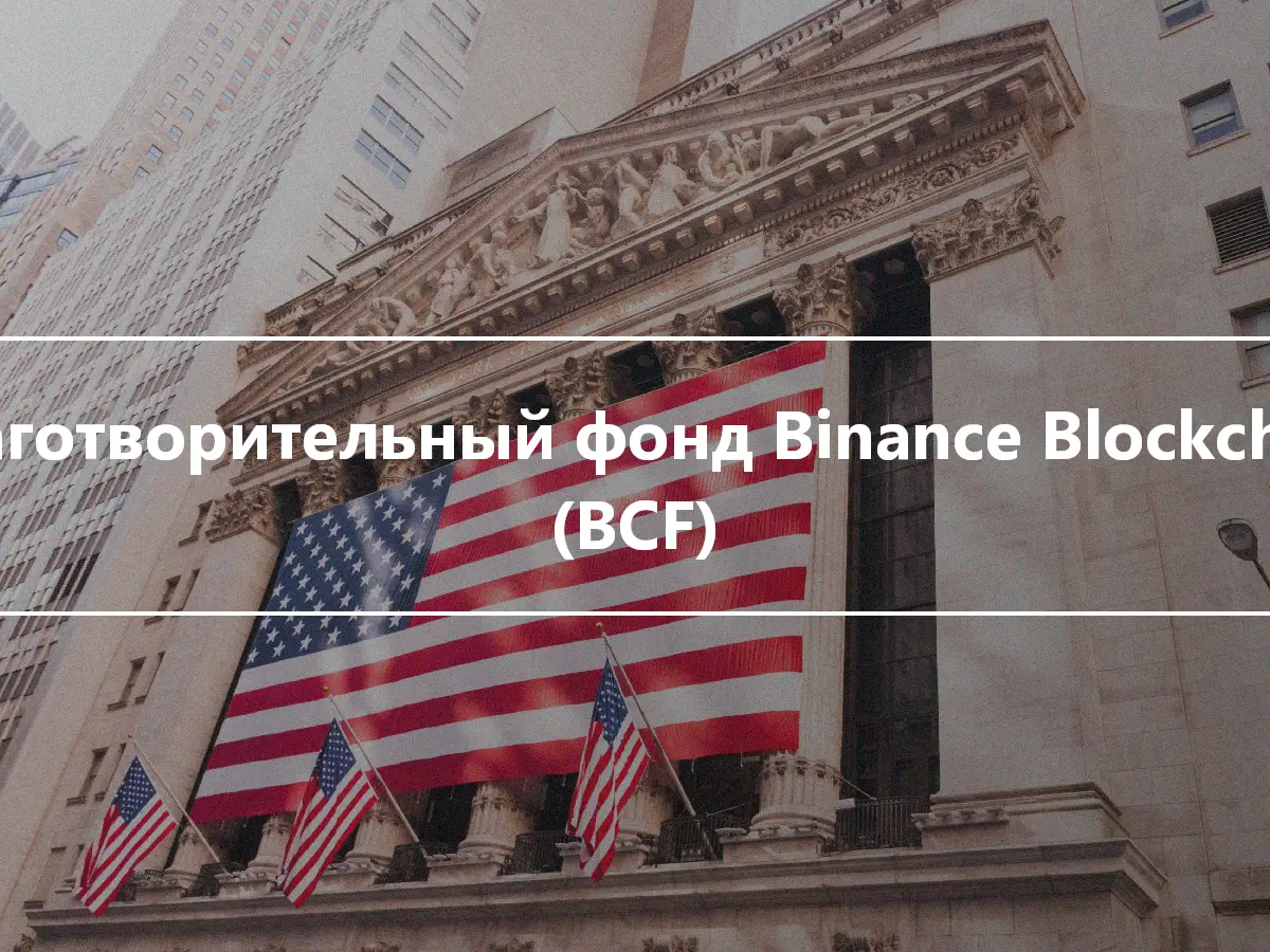 Благотворительный фонд Binance Blockchain (BCF)