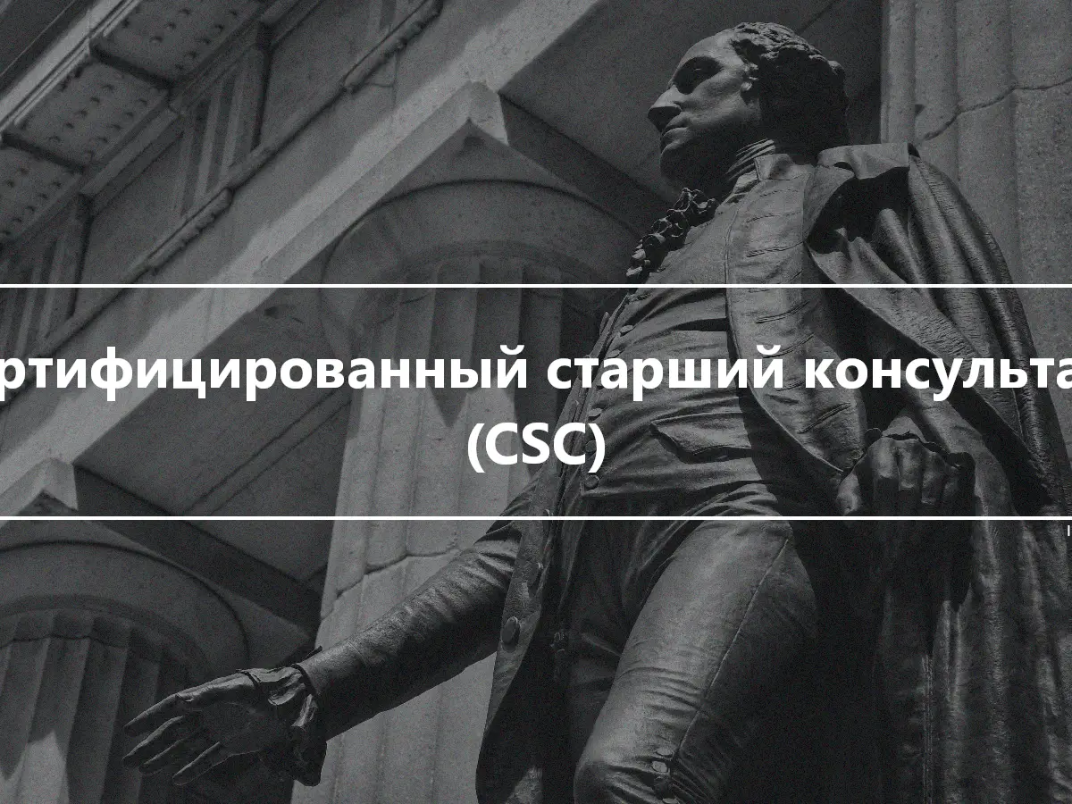 Сертифицированный старший консультант (CSC)