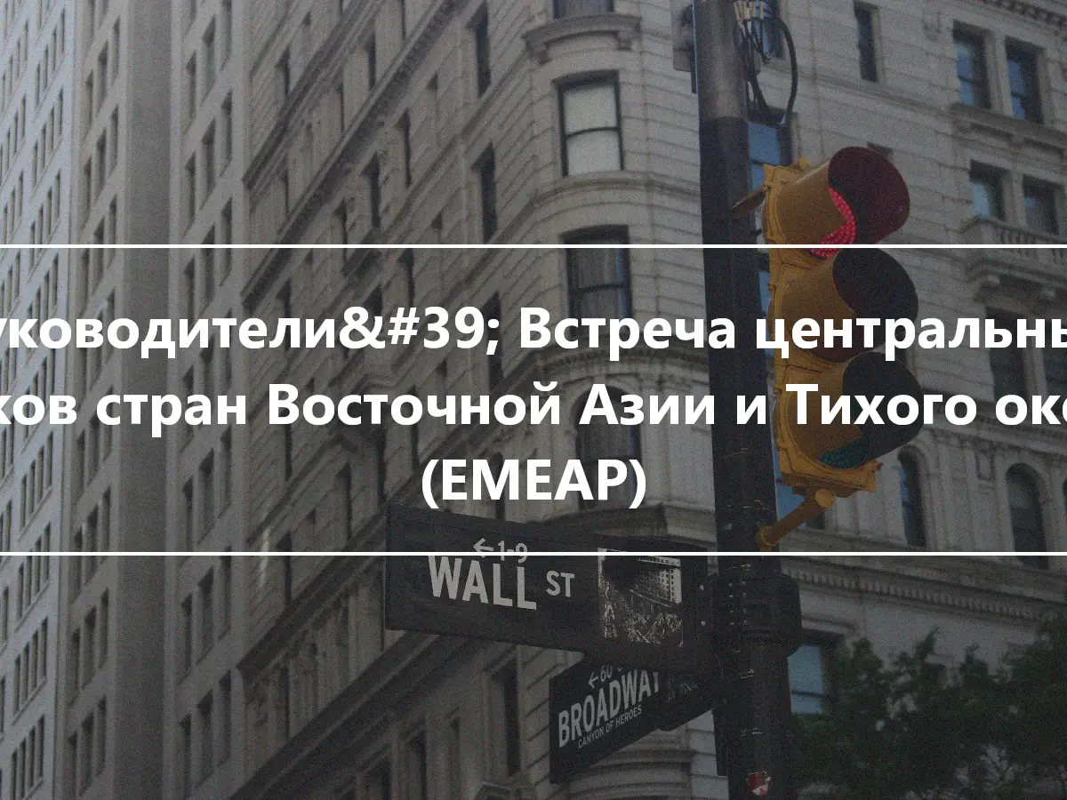 Руководители&#39; Встреча центральных банков стран Восточной Азии и Тихого океана (EMEAP)