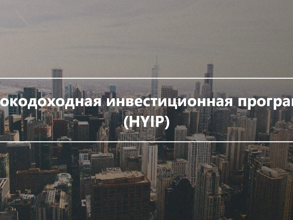 Высокодоходная инвестиционная программа (HYIP)