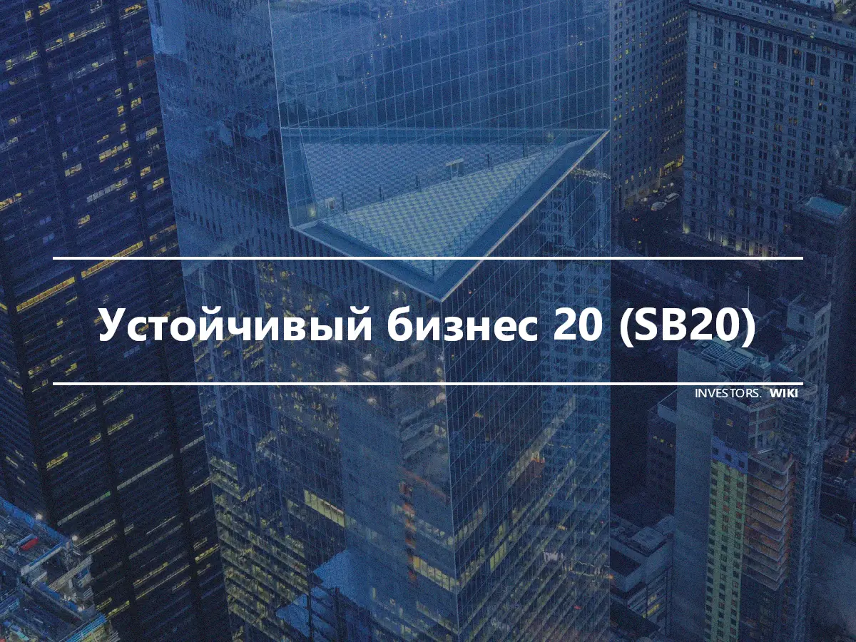 Устойчивый бизнес 20 (SB20)