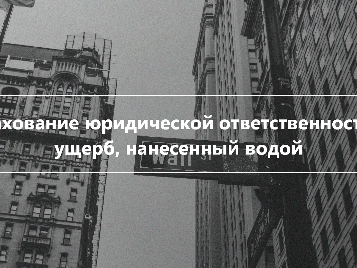 Страхование юридической ответственности за ущерб, нанесенный водой