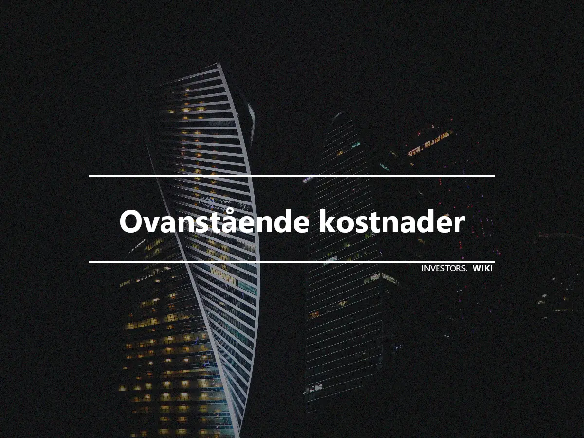 Ovanstående kostnader