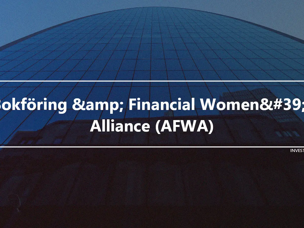 Bokföring &amp; Financial Women&#39;s Alliance (AFWA)