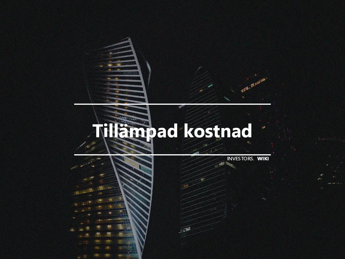 Tillämpad kostnad