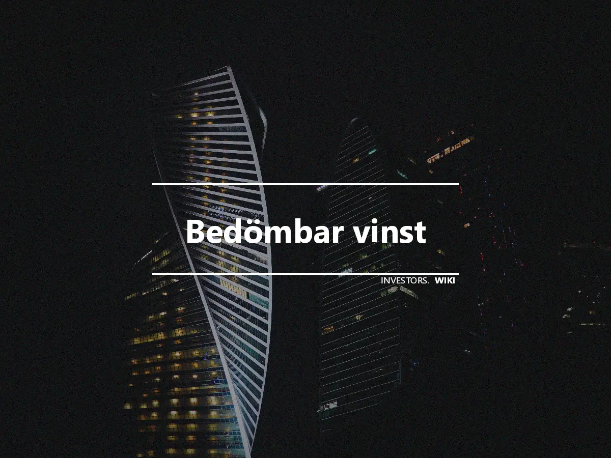 Bedömbar vinst