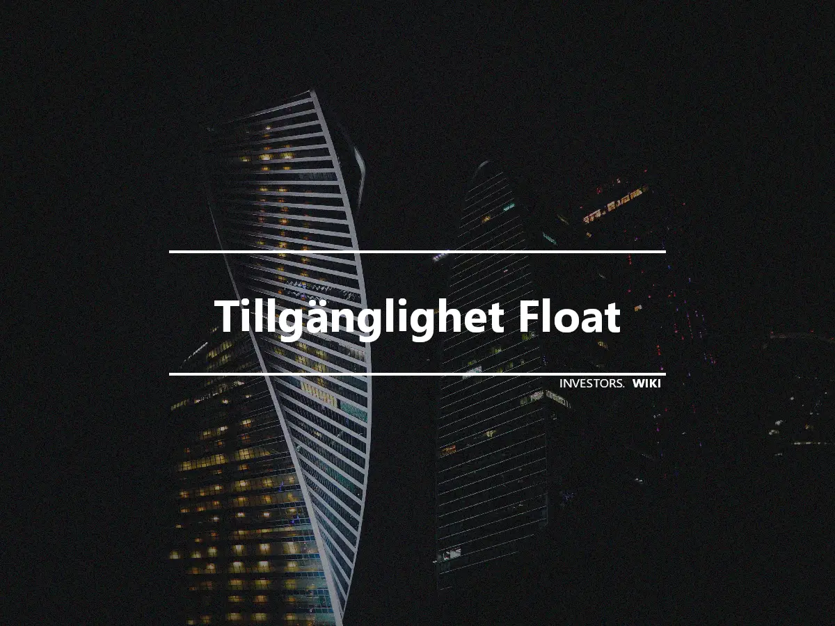 Tillgänglighet Float