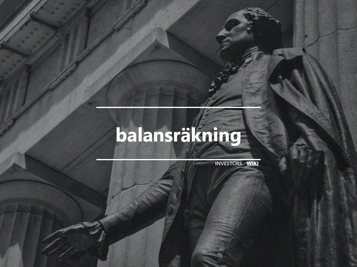 balansräkning