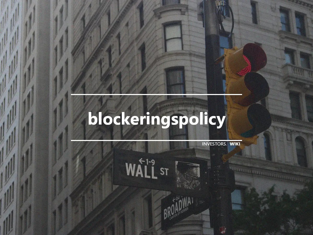 blockeringspolicy