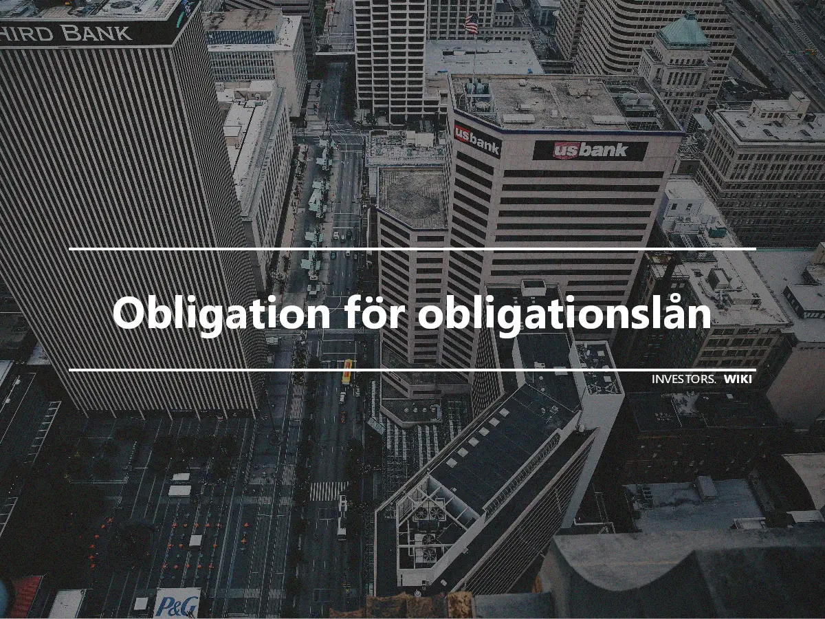 Obligation för obligationslån