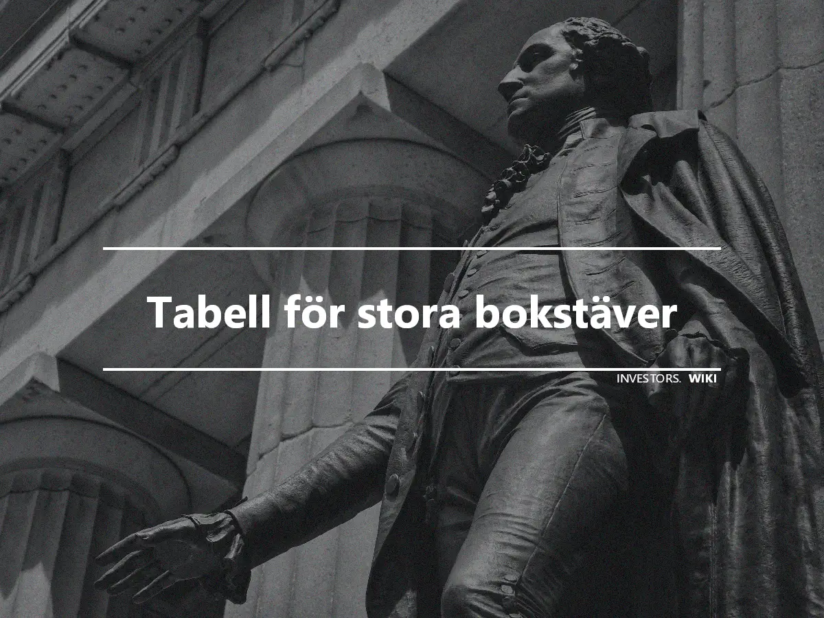 Tabell för stora bokstäver