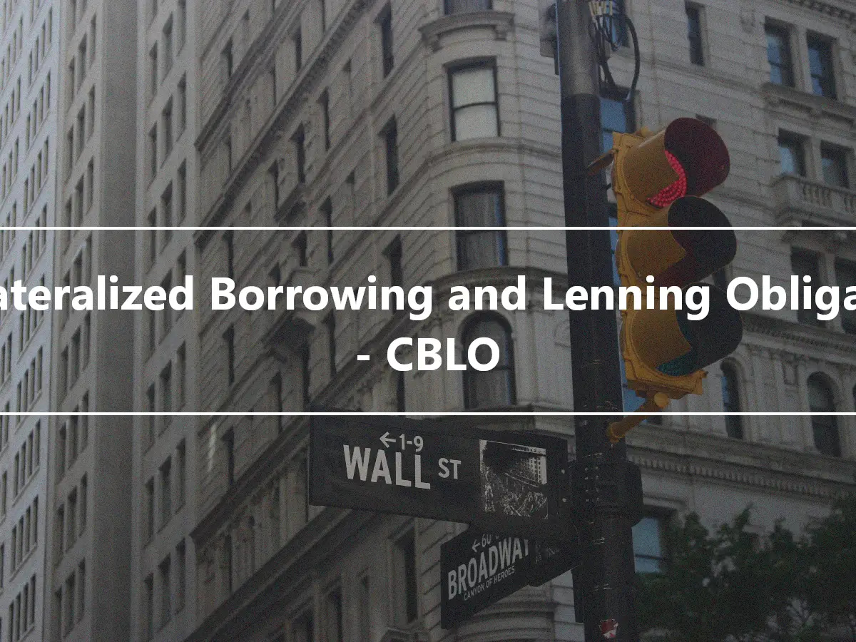 Collateralized Borrowing and Lenning Obligation - CBLO