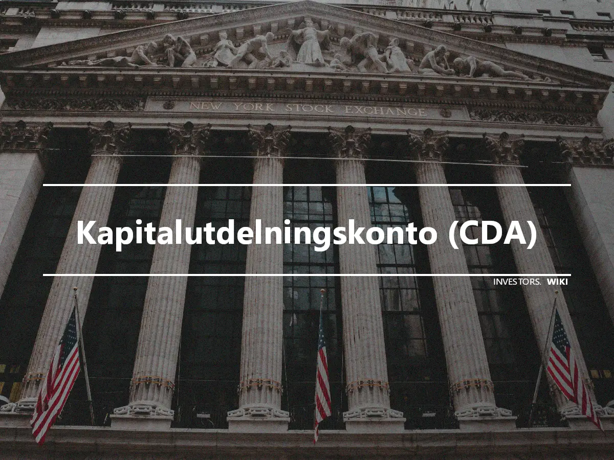 Kapitalutdelningskonto (CDA)