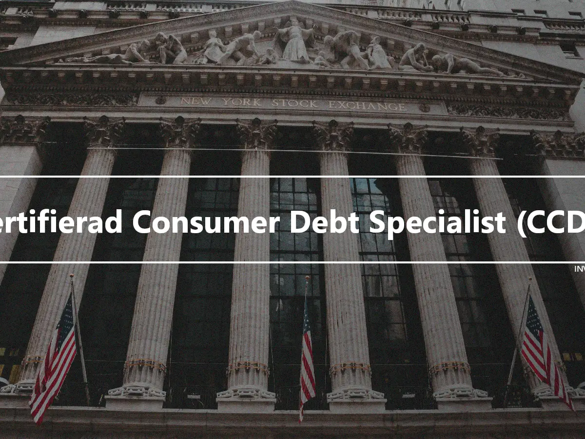 Certifierad Consumer Debt Specialist (CCDS)