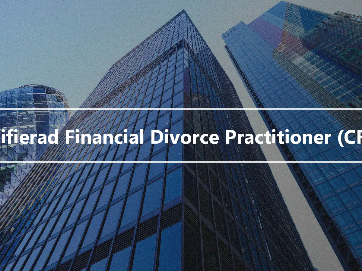 Certifierad Financial Divorce Practitioner (CFDP)