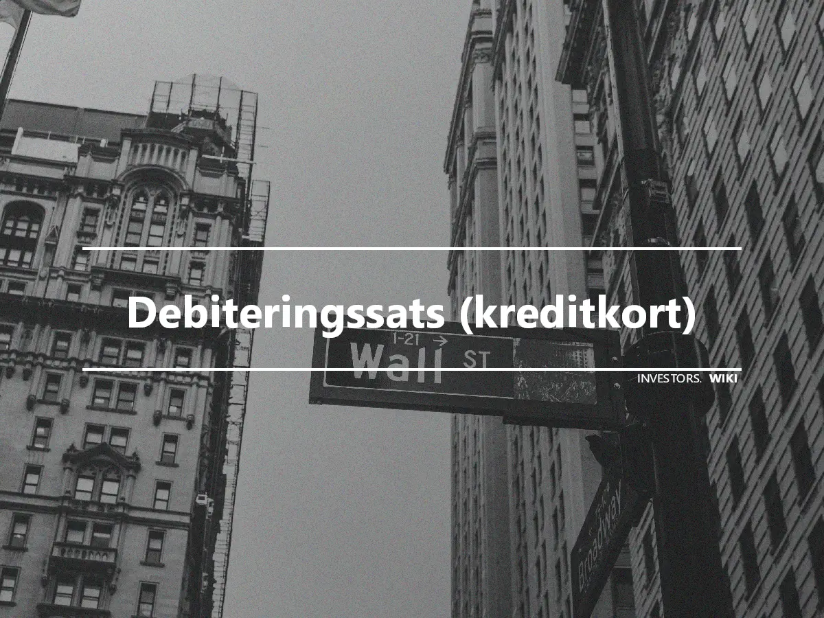 Debiteringssats (kreditkort)