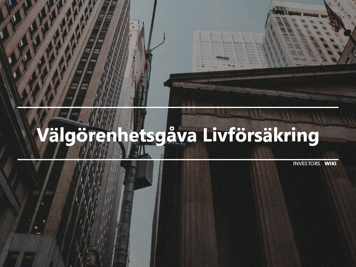 Välgörenhetsgåva Livförsäkring