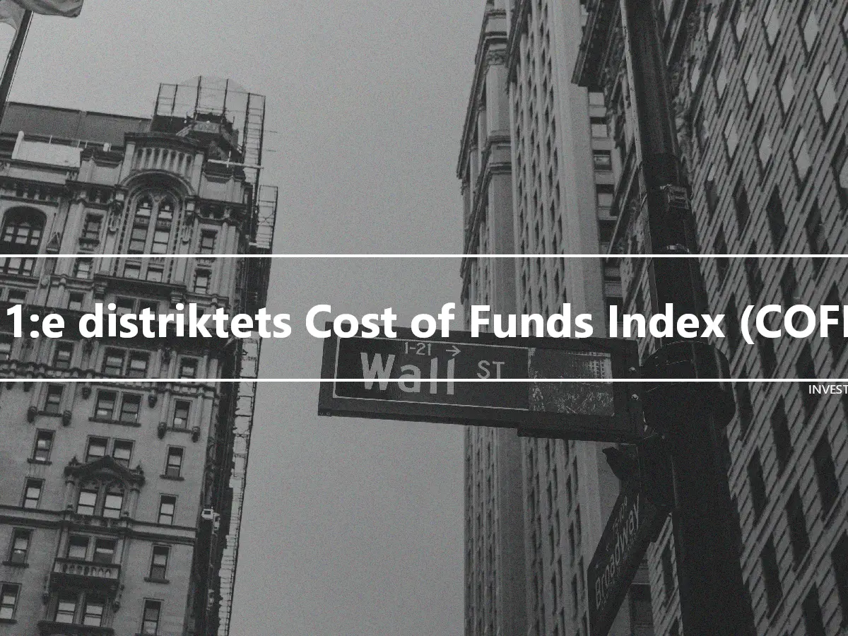 11:e distriktets Cost of Funds Index (COFI)