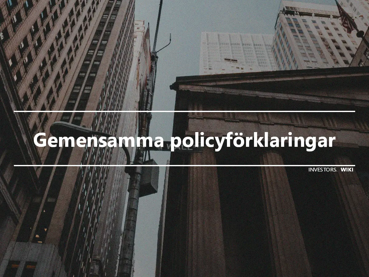 Gemensamma policyförklaringar