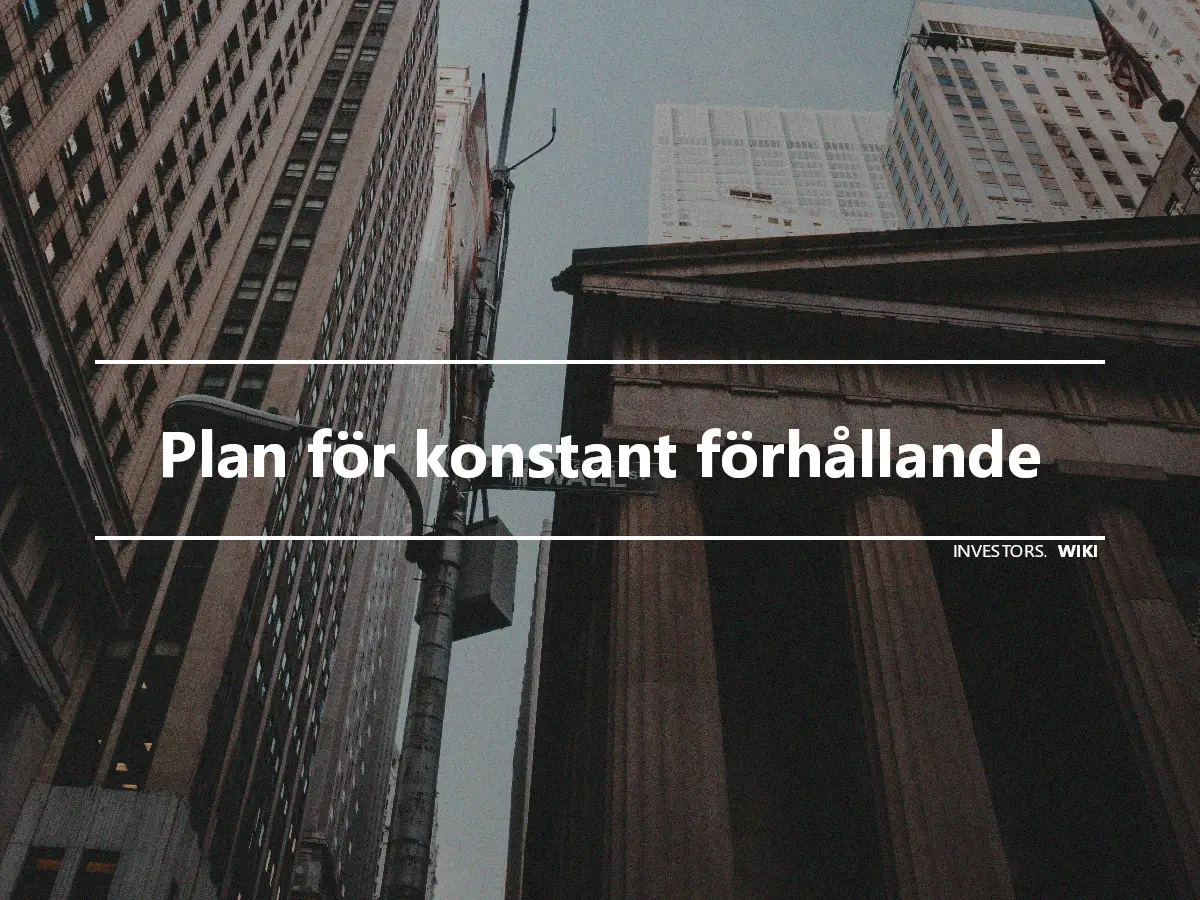 Plan för konstant förhållande