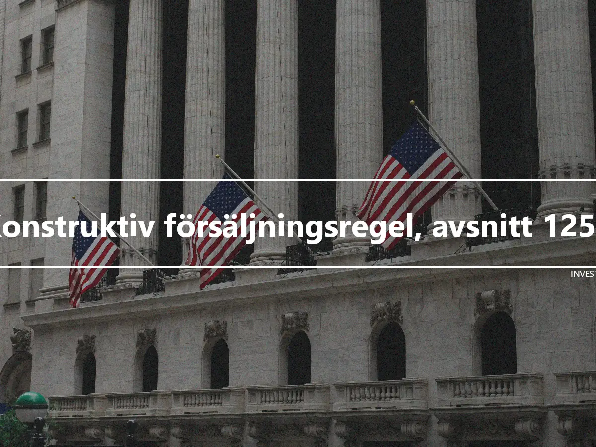 Konstruktiv försäljningsregel, avsnitt 1259