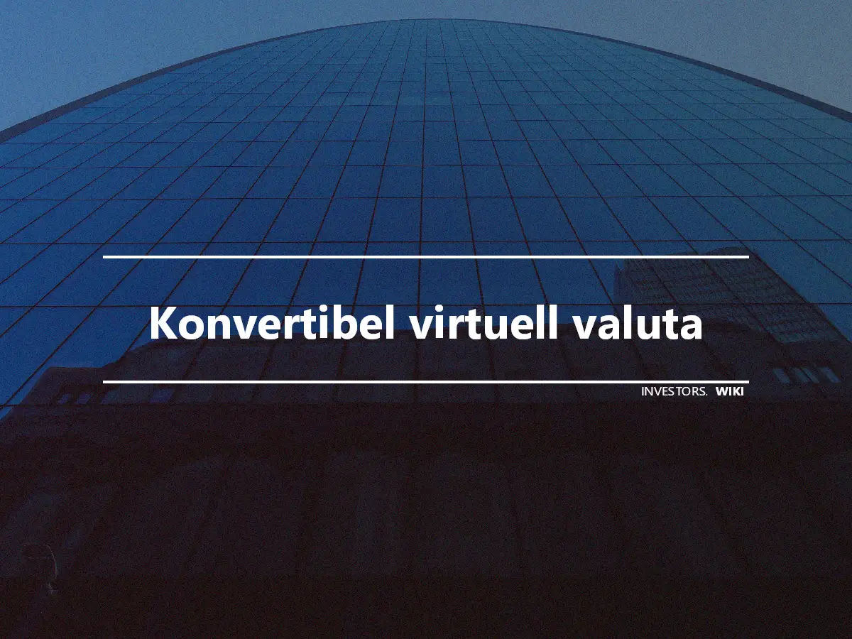 Konvertibel virtuell valuta