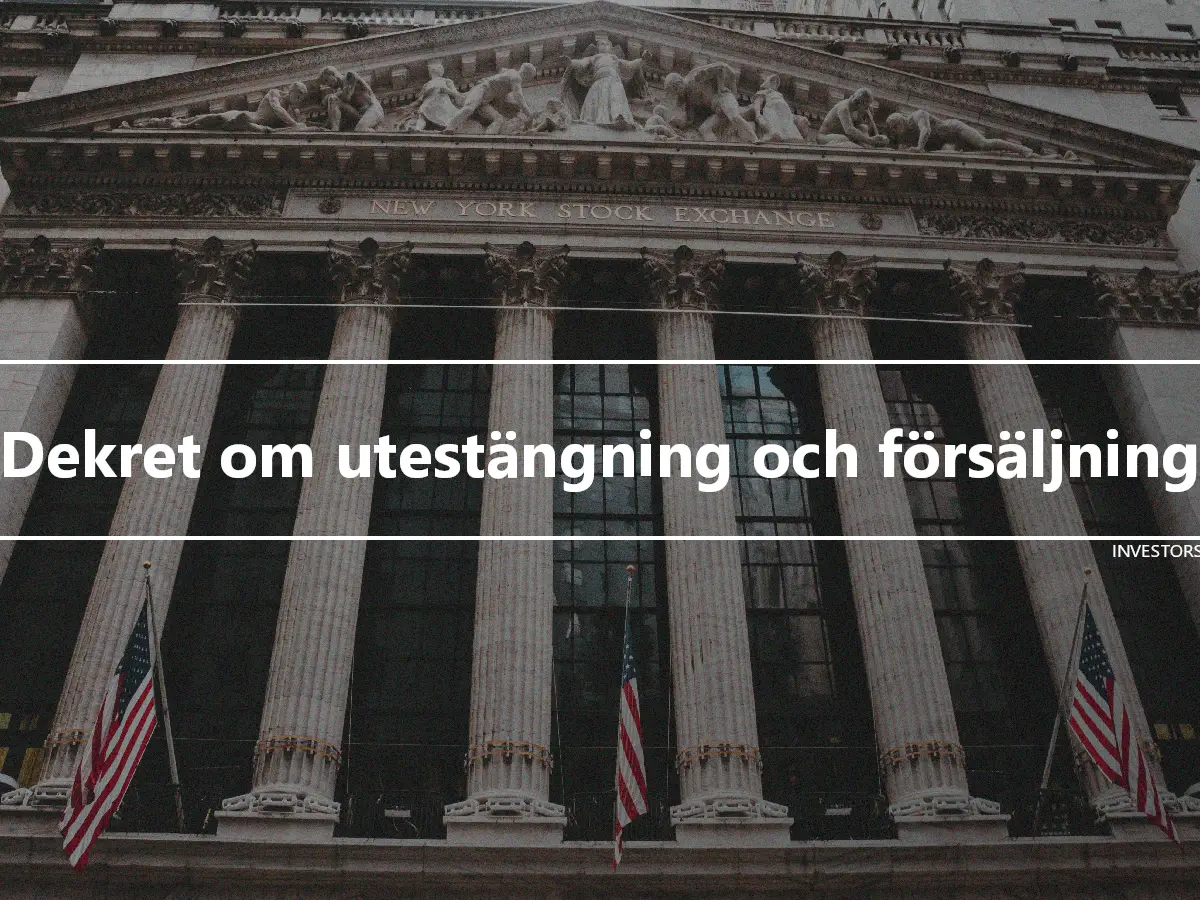 Dekret om utestängning och försäljning