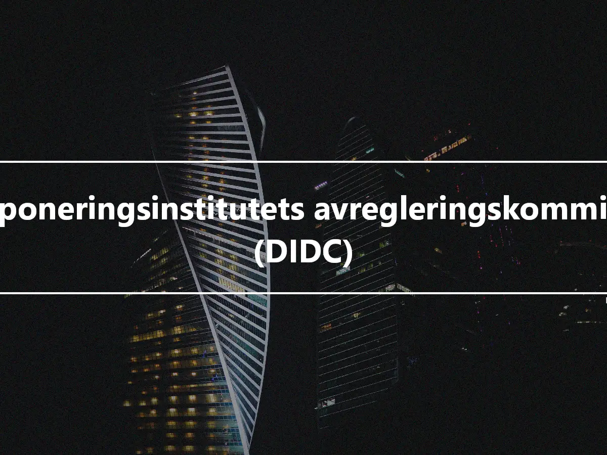 Deponeringsinstitutets avregleringskommitté (DIDC)