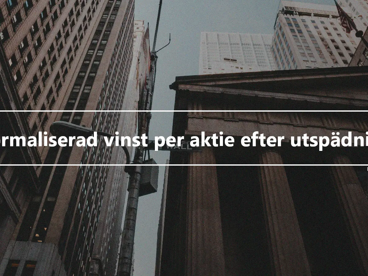 Normaliserad vinst per aktie efter utspädning