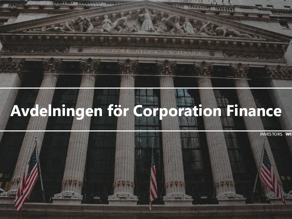 Avdelningen för Corporation Finance