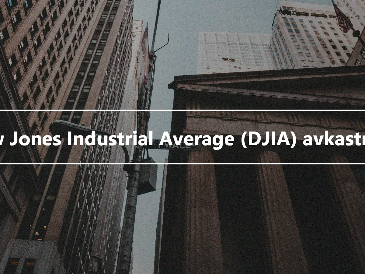 Dow Jones Industrial Average (DJIA) avkastning