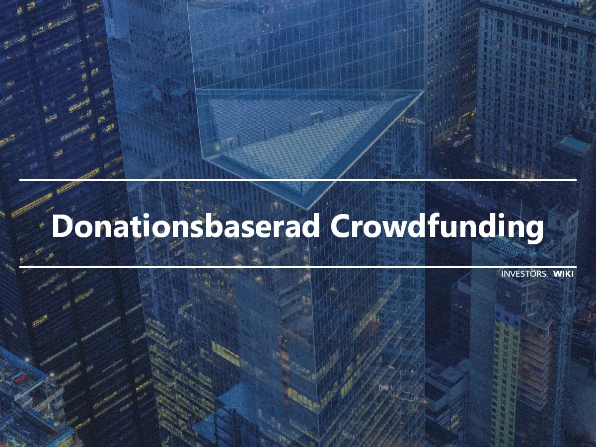Donationsbaserad Crowdfunding