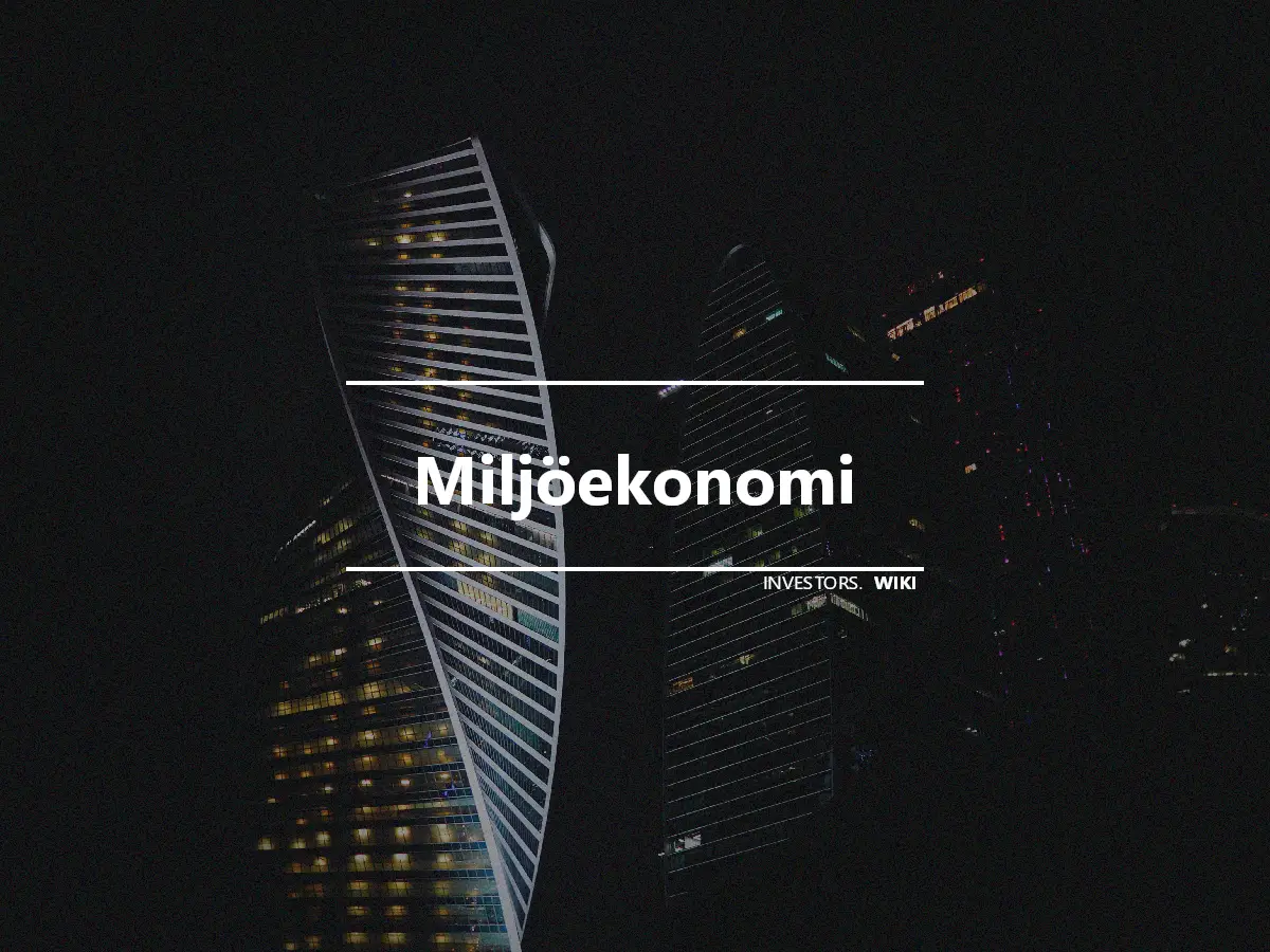 Miljöekonomi