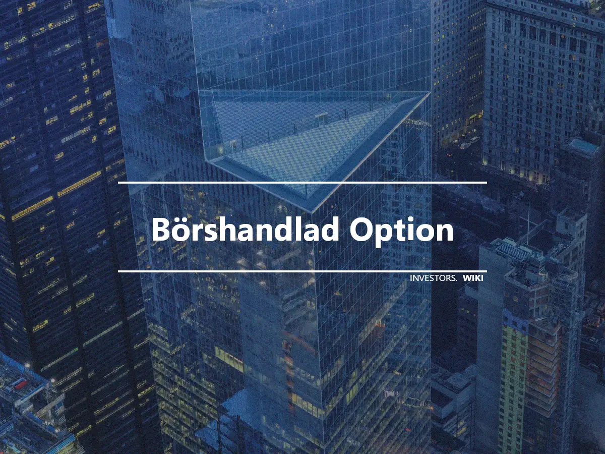 Börshandlad Option