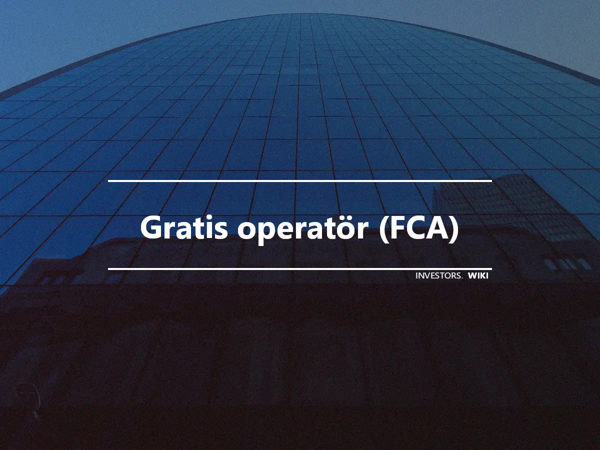 Gratis operatör (FCA)