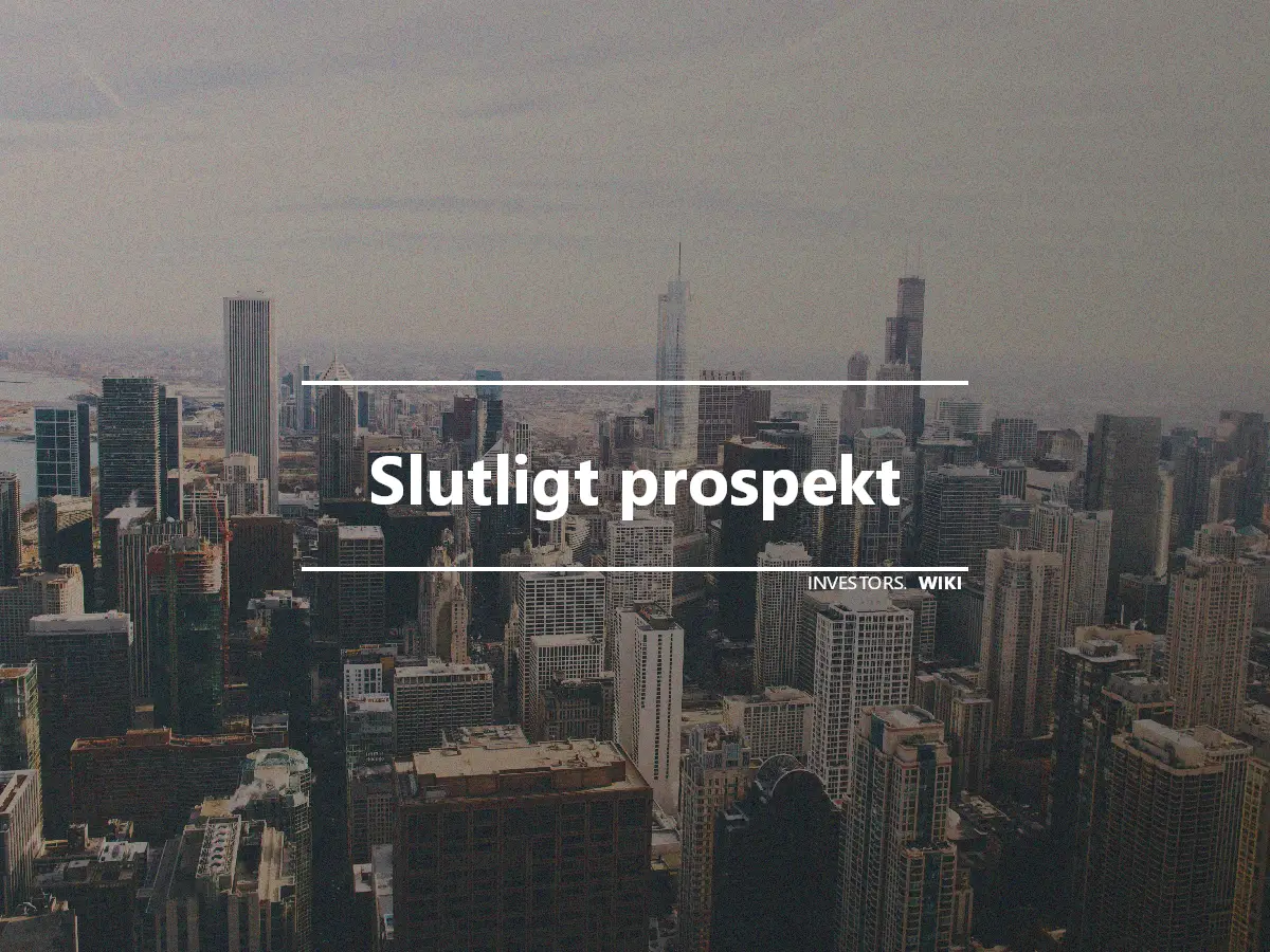 Slutligt prospekt