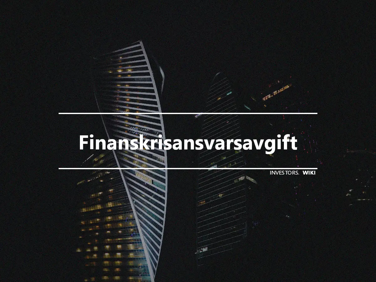 Finanskrisansvarsavgift