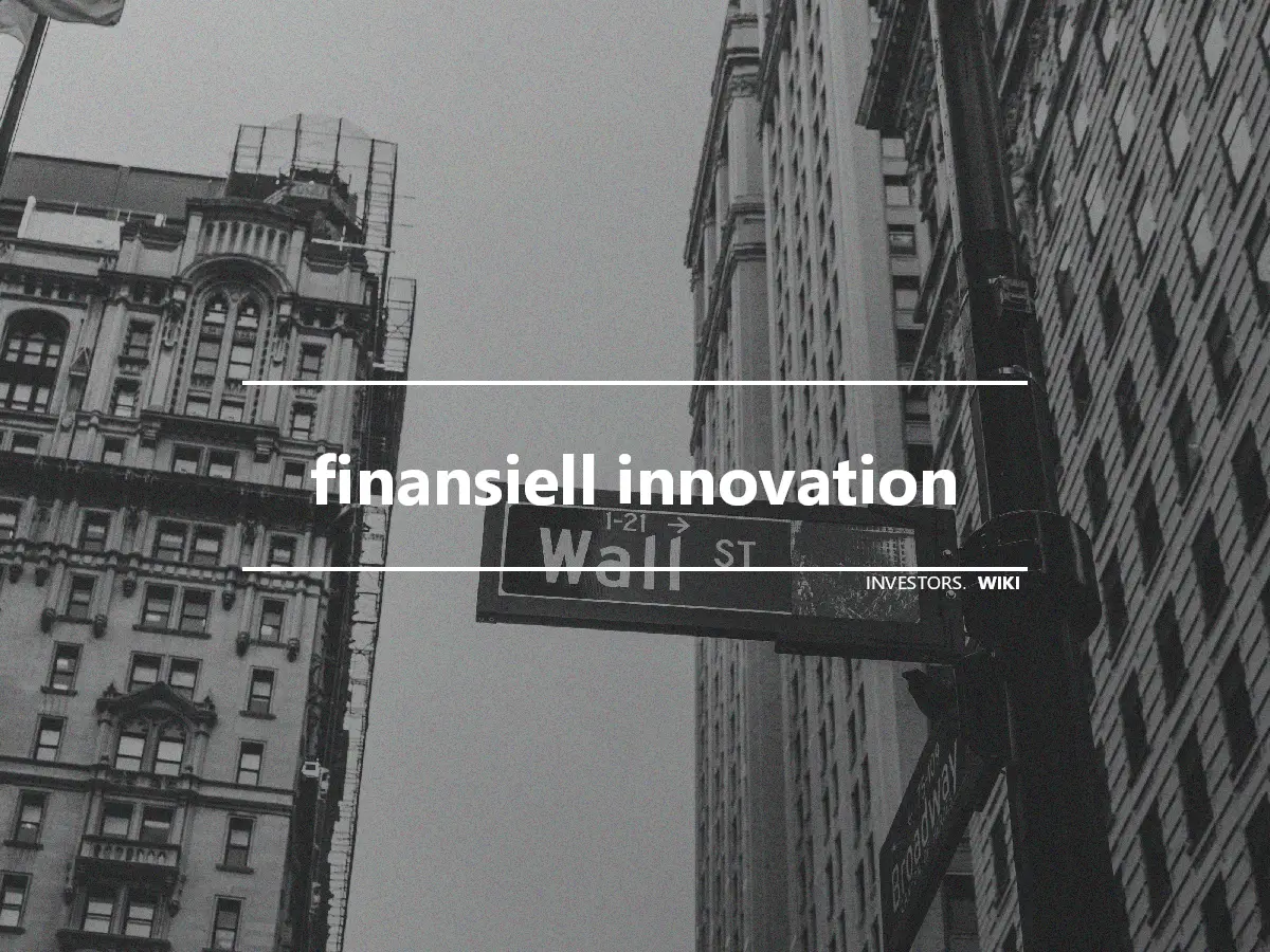 finansiell innovation