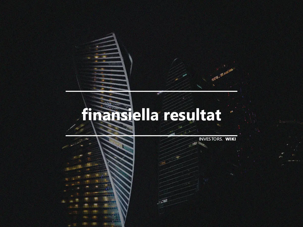 finansiella resultat