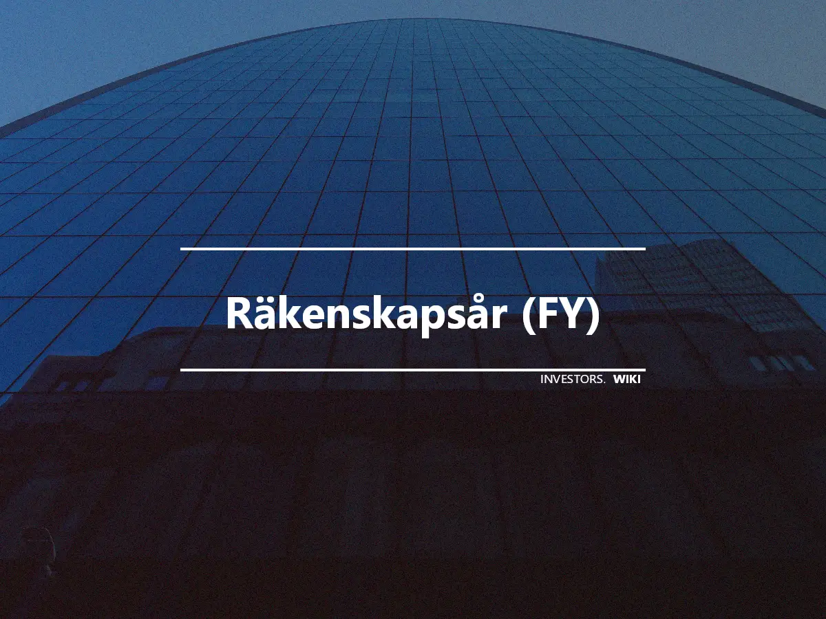 Räkenskapsår (FY)