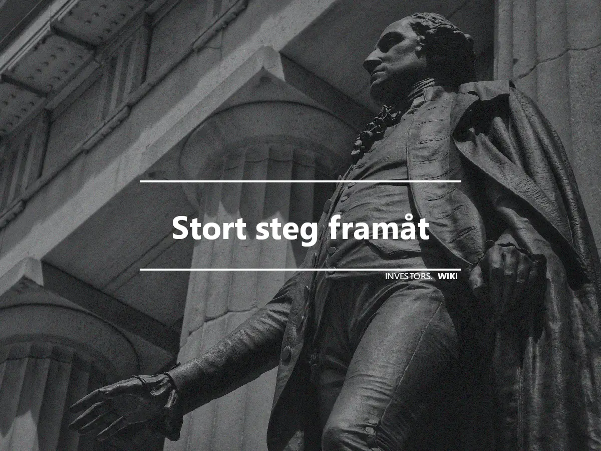 Stort steg framåt